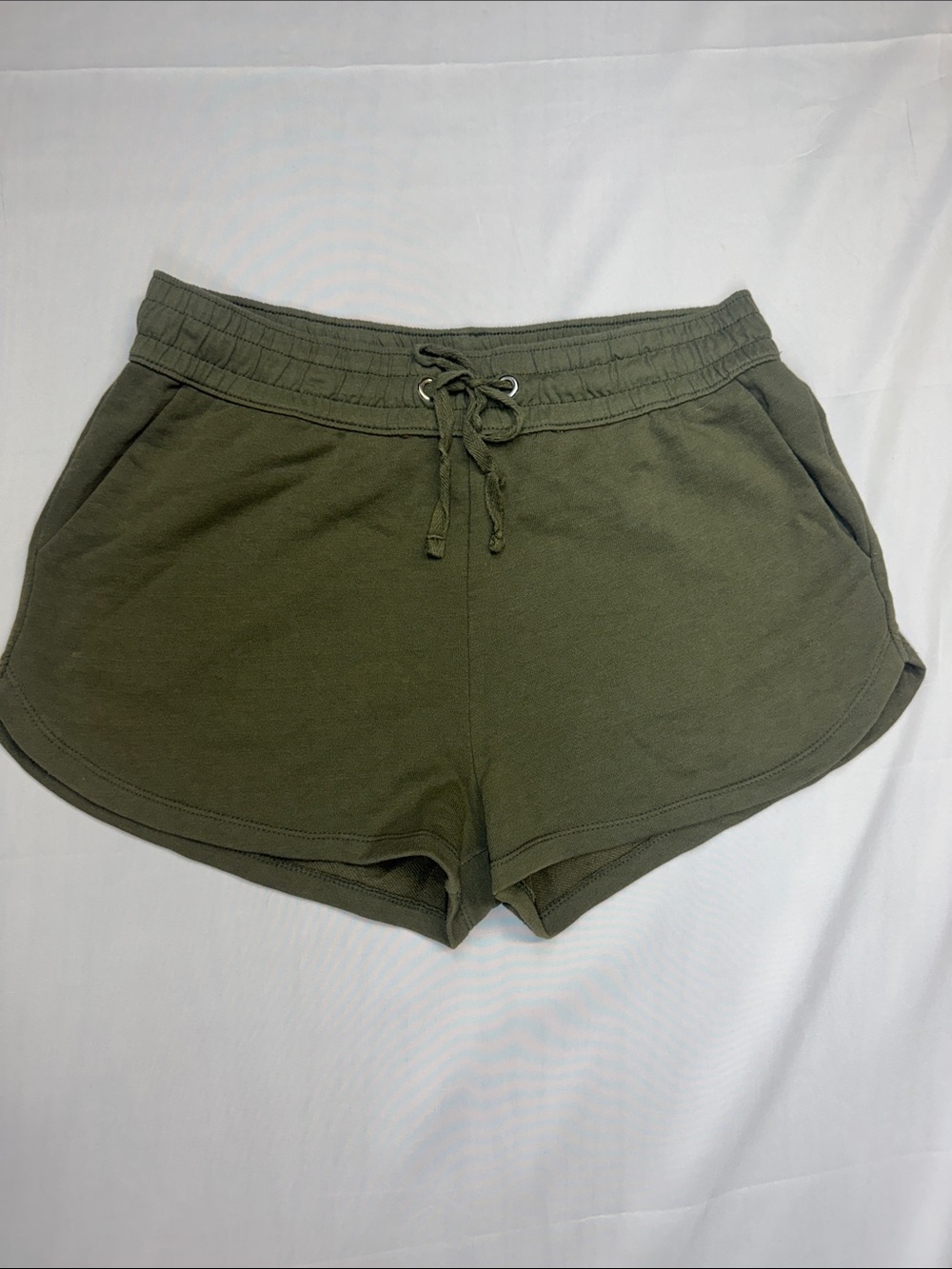 H&M Olive Green Drawstring Athletic Shorts